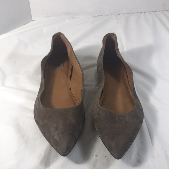 Frye Women’s Sienna Fatigue Suede Slip On Pointy Toe Ballet Flats - Picture 2 of 8